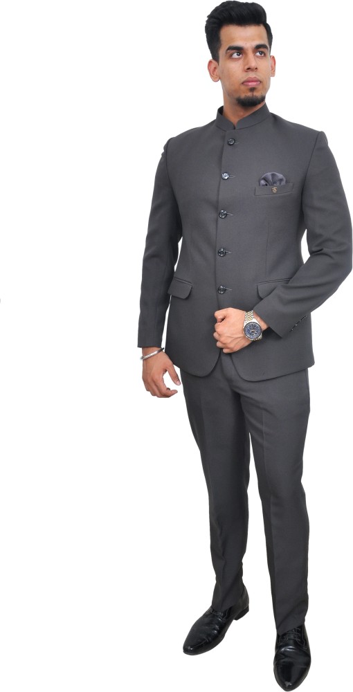 Dark grey jodhpuri outlet suit