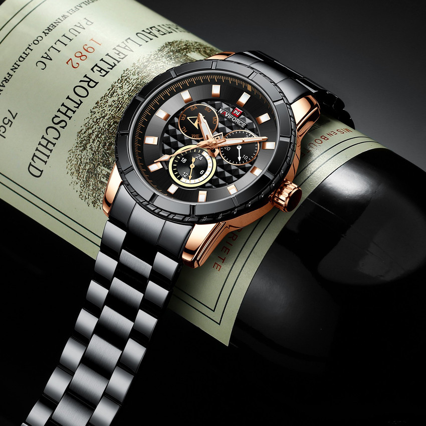 NAVIFORCE Original Men Stainless Steel Luxury Chronograph Date Military Sport Male Business Wrist Hybrid Smartwatch Watch For Men Buy NAVIFORCE Original Men Stainless Steel Luxury Chronograph Date Mil...