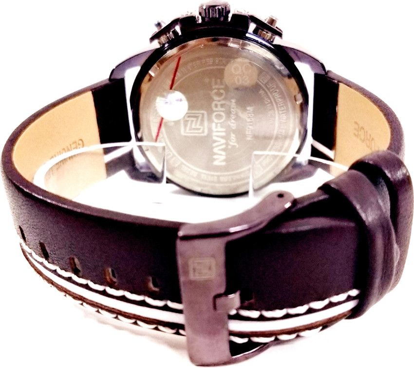 NAVIFORCE 9168 Genuine Leather Chronograph Stylish Latest