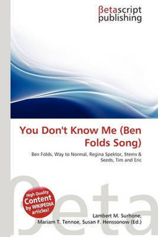 You Don't Know Me (novel) - Wikipedia