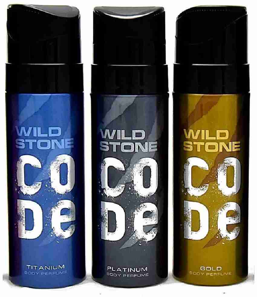 Wild Stone Code Gold Platinum Titanium Perfume Body Spray For