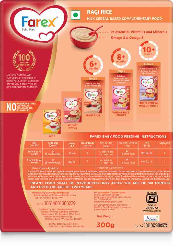 Farex best sale rice ragi