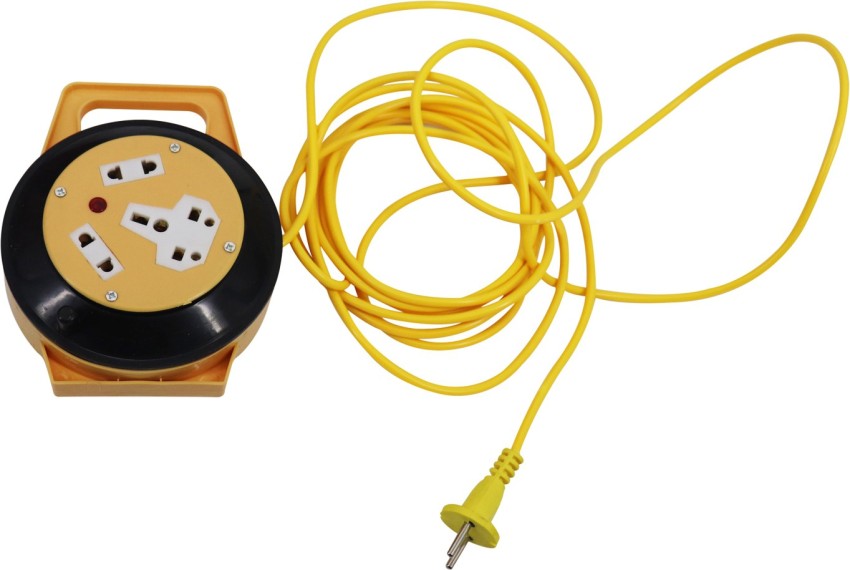 Marshaal Heavy Duty Extension Reel With Extension Wire & Plug Handle Held 3  Pin Extension Cord Surge Protector (4m Wire) 10 A Three Pin Socket Price in  India - Buy Marshaal Heavy Duty Extension Reel With Extension Wire & Plug  Handle Held 3 Pin