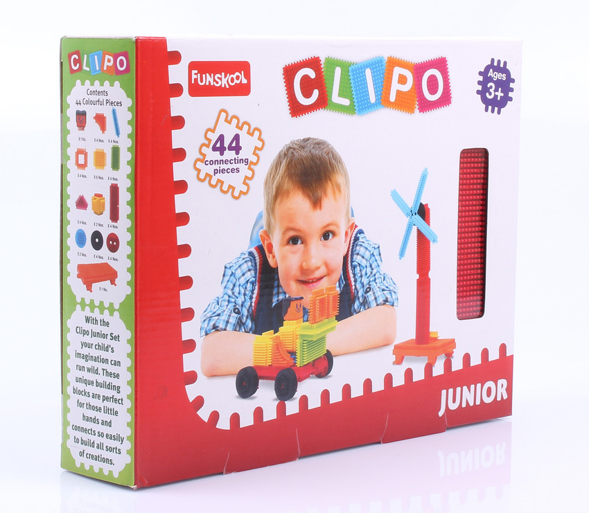 Funskool Clipo Junior 44 Pcs Junior 44 Pcs . Buy Blocks toys