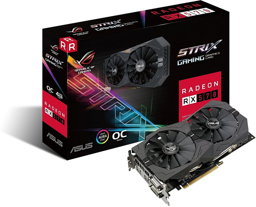 ASUS AMD ATI ROG STRIX RX570 O4G GAMING 4 GB GDDR5 Graphics Card