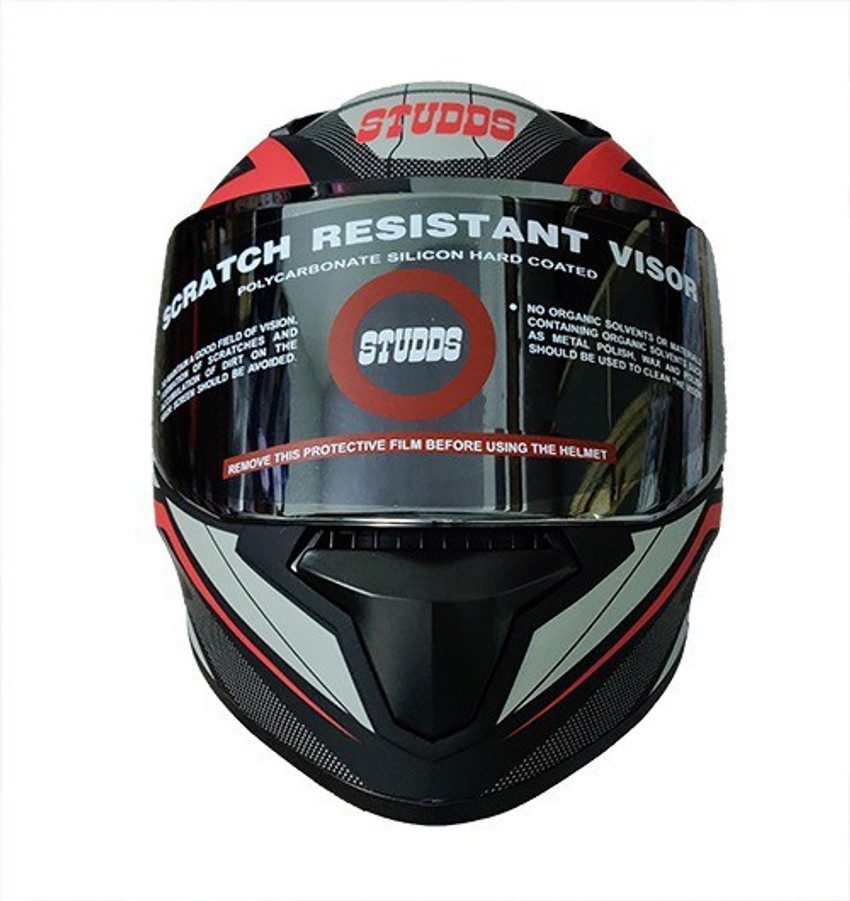 Studds helmet red and black hot sale