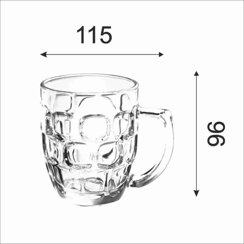 Treo Cascade Transparent Glass Beer Mug, 2 pcs