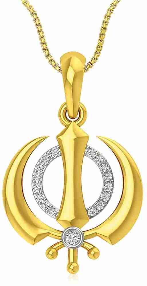 Khanda pendant new arrivals gold tanishq