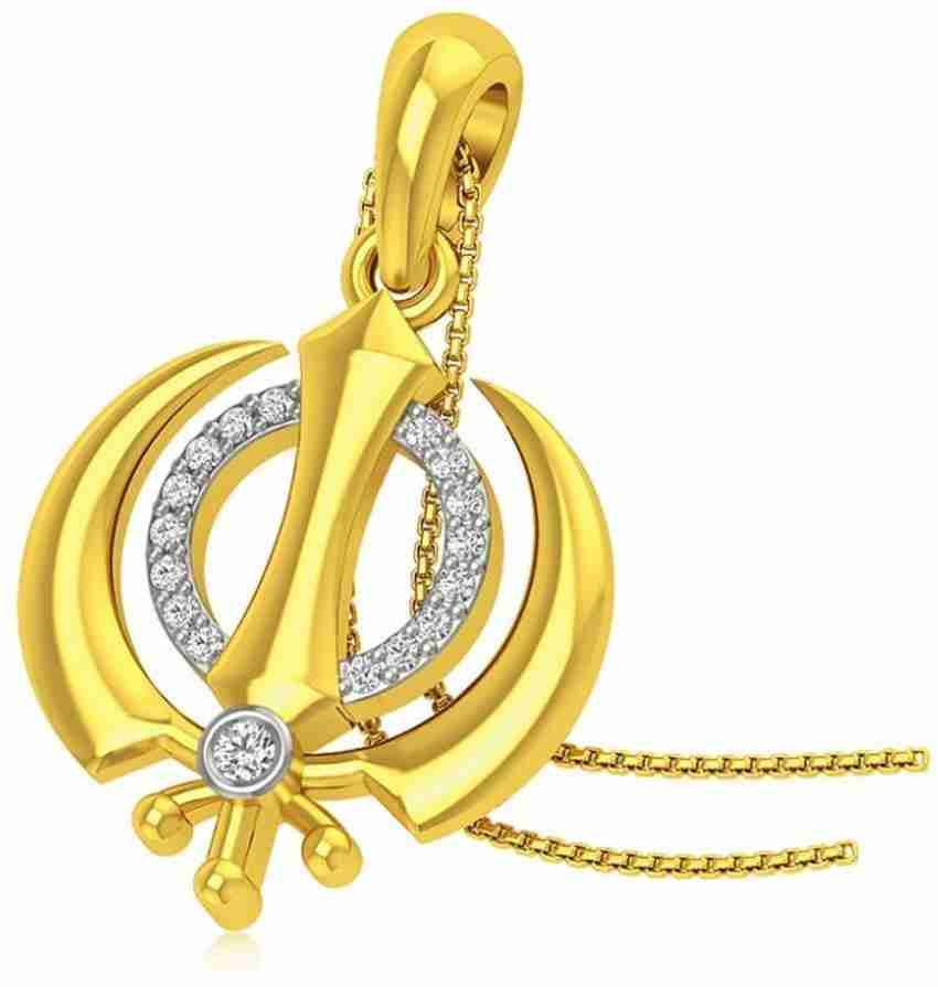 Khanda pendant online gold tanishq