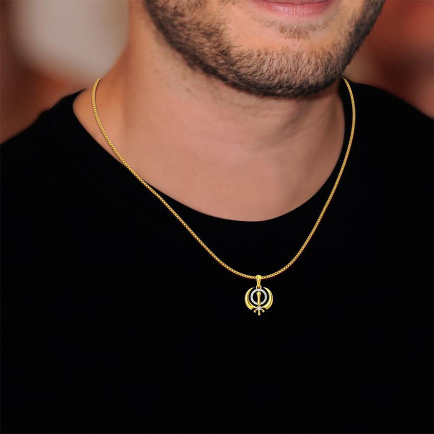 Khanda pendant top gold tanishq