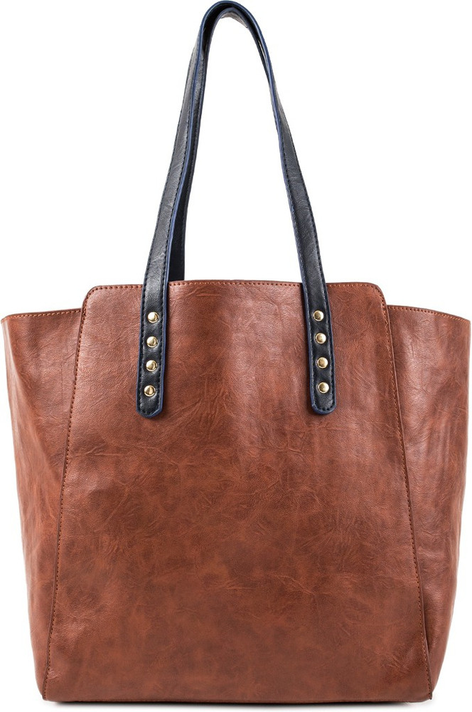 Flipkart chumbak Floral Embroidered Brown Tote Bag with Zip