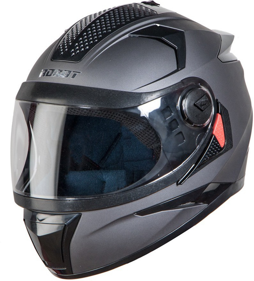 Steelbird Wings Robot Full Face Helmet in Axis Grey with Plain
