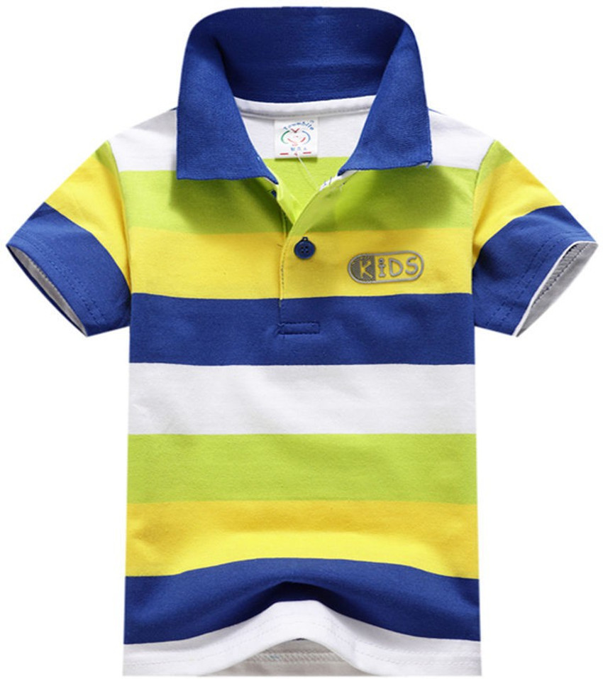 Flipkart Hopscotch Boys Striped Polycotton T Shirt Polo Neck