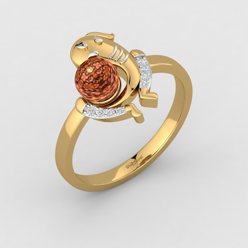 ShipJewel Rudra Vinayaka Ring 18kt Diamond NA Yellow Gold ring Price in India Buy ShipJewel Rudra Vinayaka Ring 18kt Diamond NA Yellow Gold ring online at Flipkart