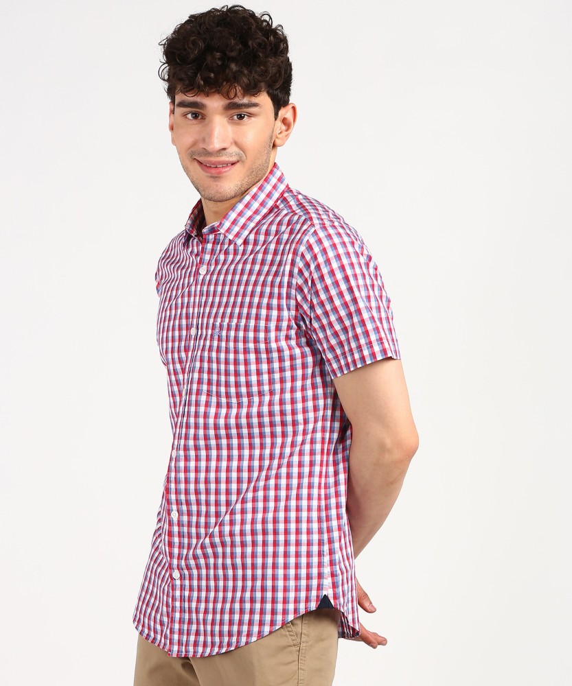 Thomas Pink Men's Checkered Button Down Shirt