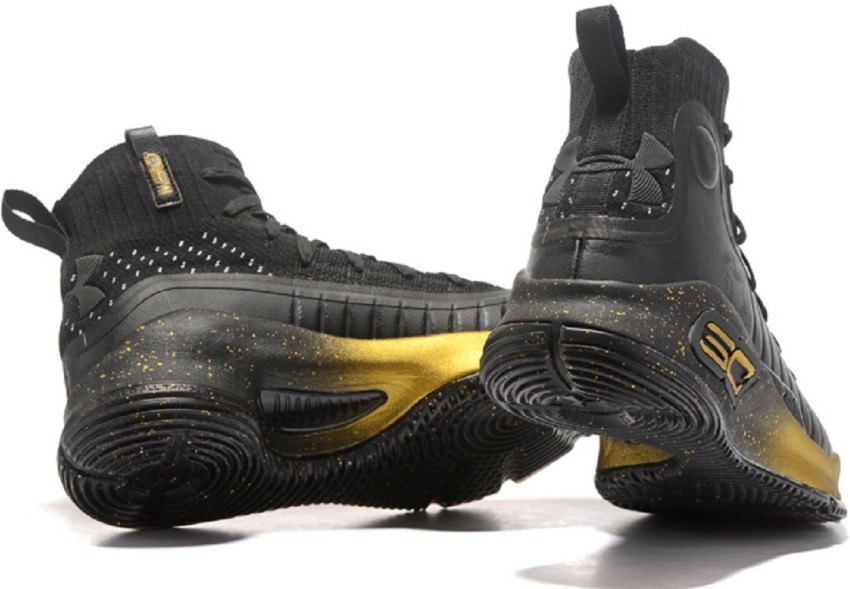 Stephen curry 4 clearance shoes black and gold