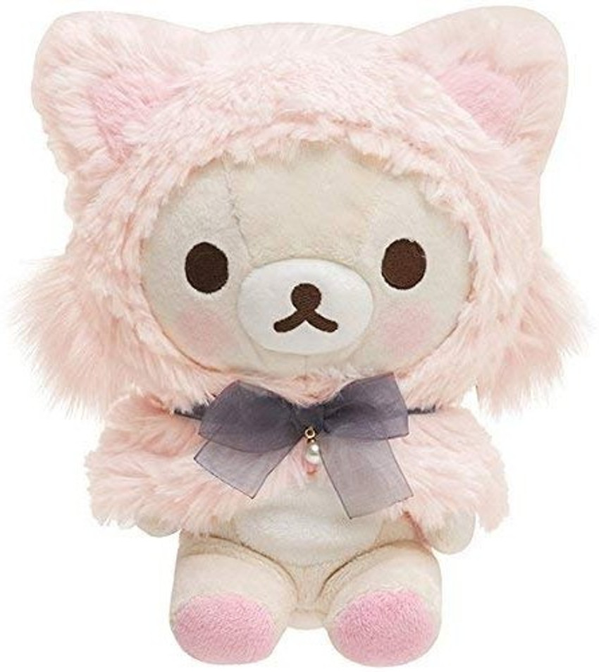 SanX AMOL Rilakkuma Korilakkuma Cat Plush Doll Pink Mx37601 9 cm