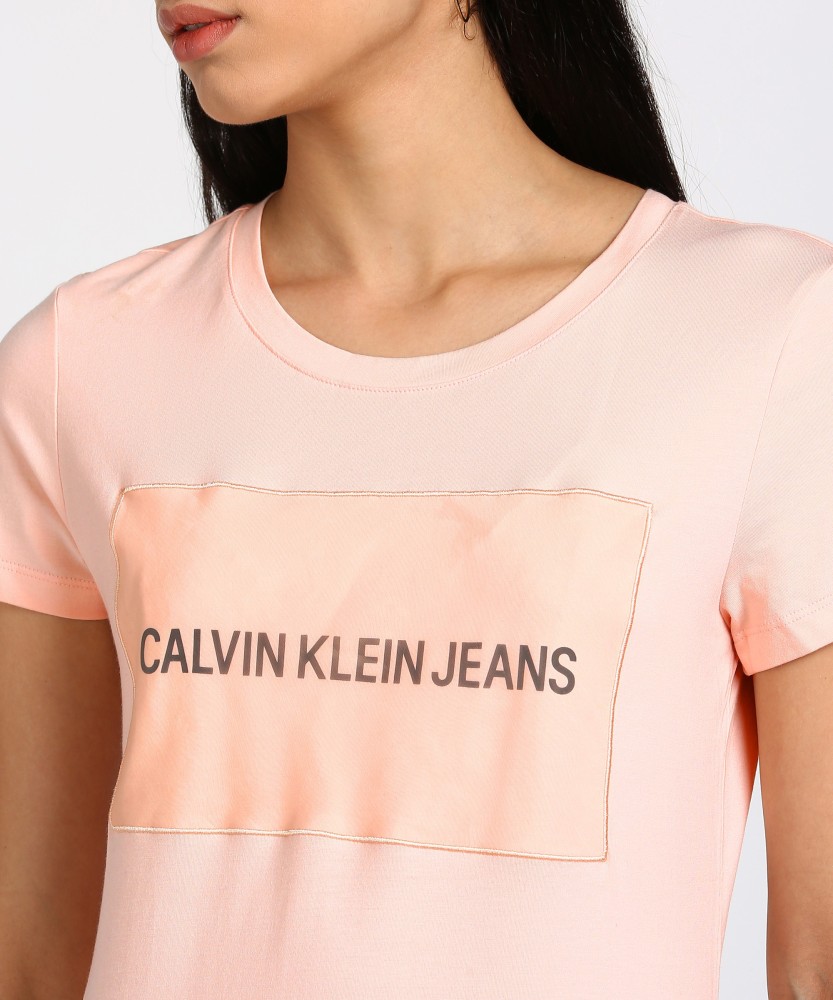 Calvin klein t shirt damen outlet rosa