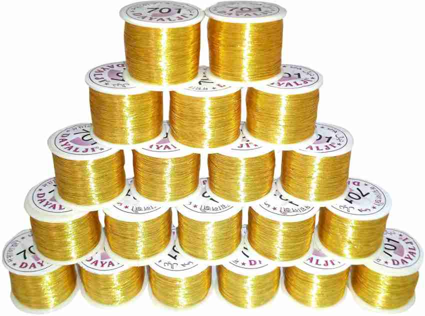 Dyed Golden Crochet Silk Embroidery Thread, For Hand Knitting, Packaging  Type: Reel at Rs 150/box in New Delhi