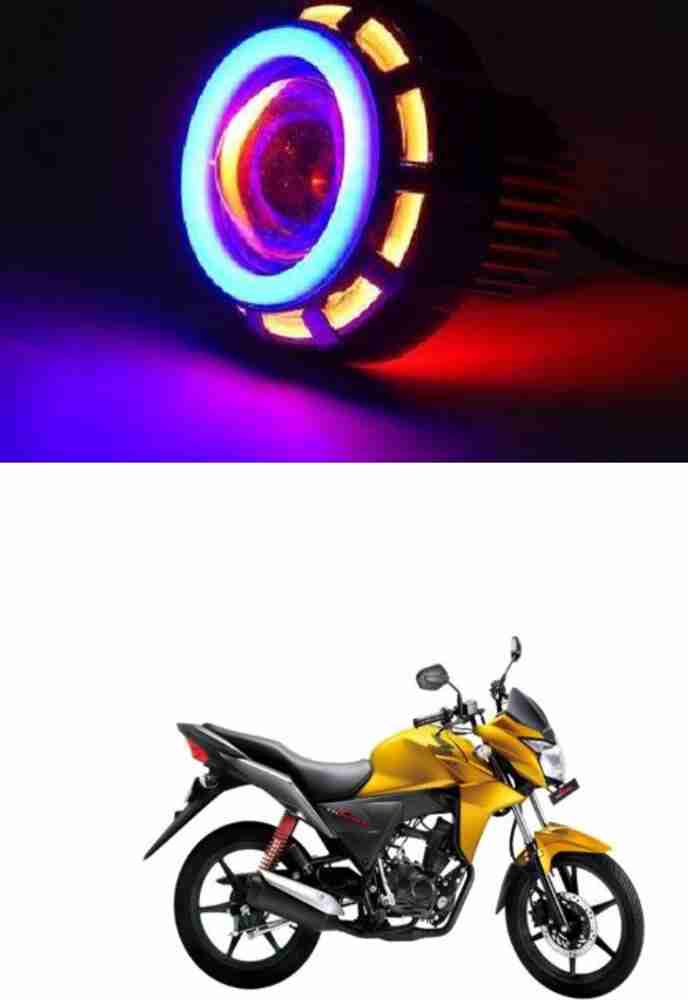 PRTEK LED Headlight Lens Projector Red And Blue bike 0164