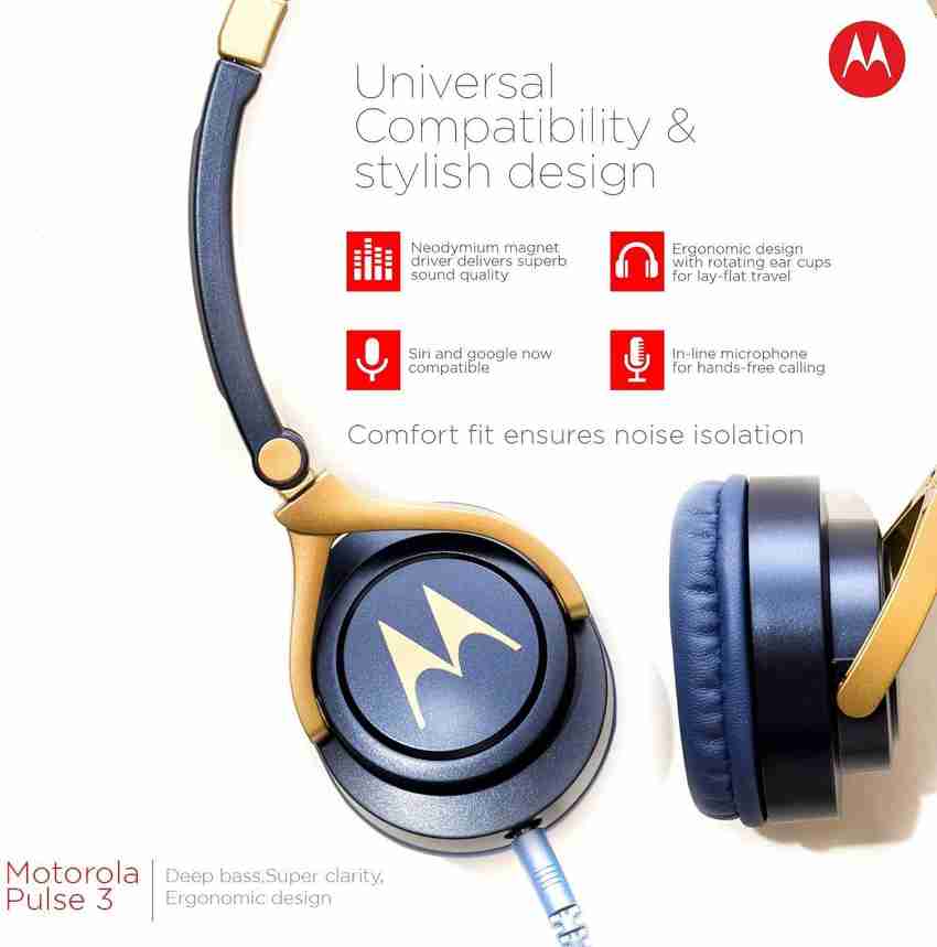 MOTOROLA Pulse 3 with Google Assistant Wired Headset Price in