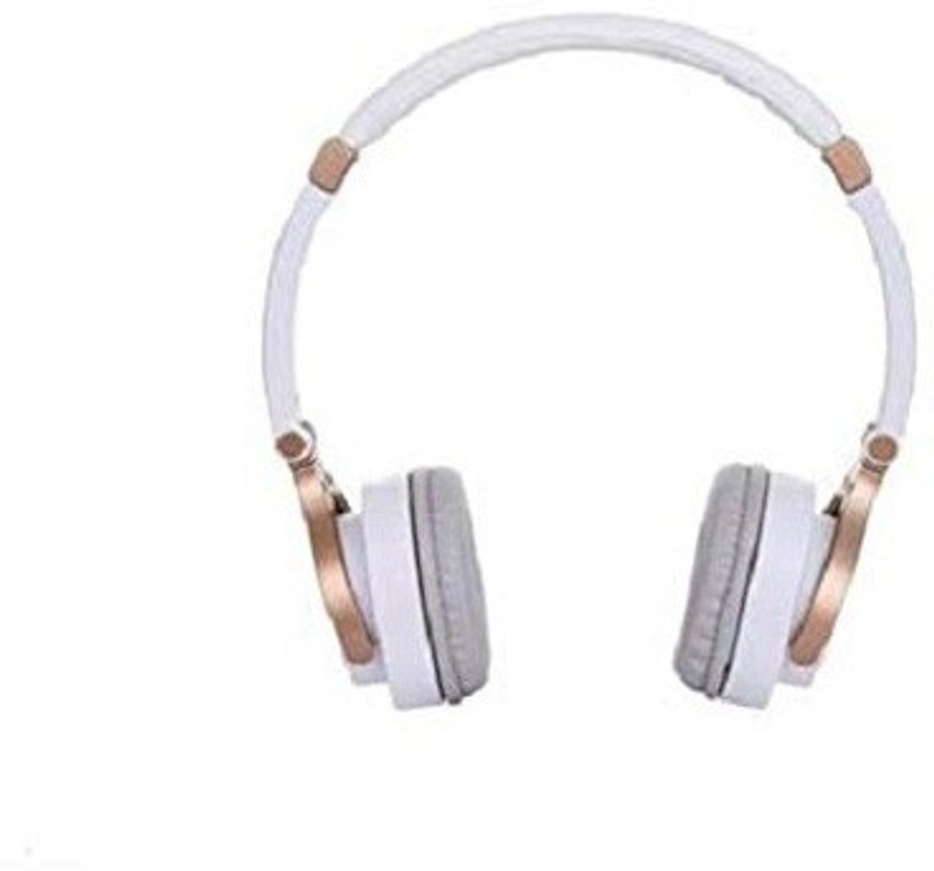 White and shop gold headset