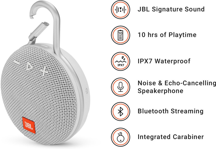 Jbl clip 3 white cheap