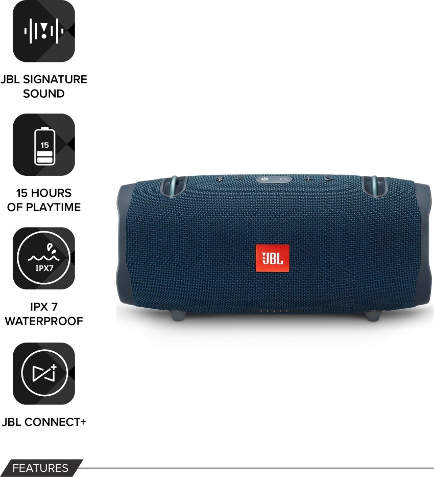 Buy JBL Xtreme 2 Portable Waterproof Wireless Bluetooth Speaker, Built-in  10,000 mAh powerbank (Black) Online at Best Prices in India - JioMart.