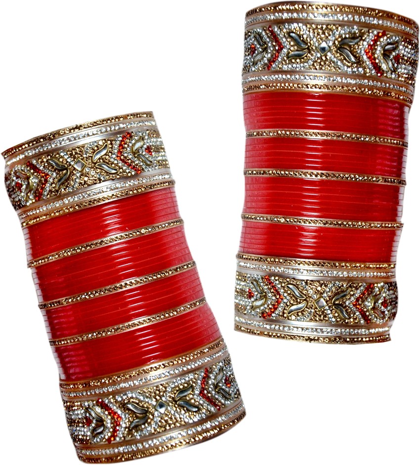 Bridal chura in hot sale red colour online