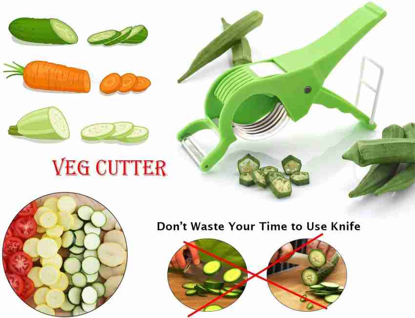 SEASPIRIT Green 4 in 1 Handheld Electric Vegetable Cutter