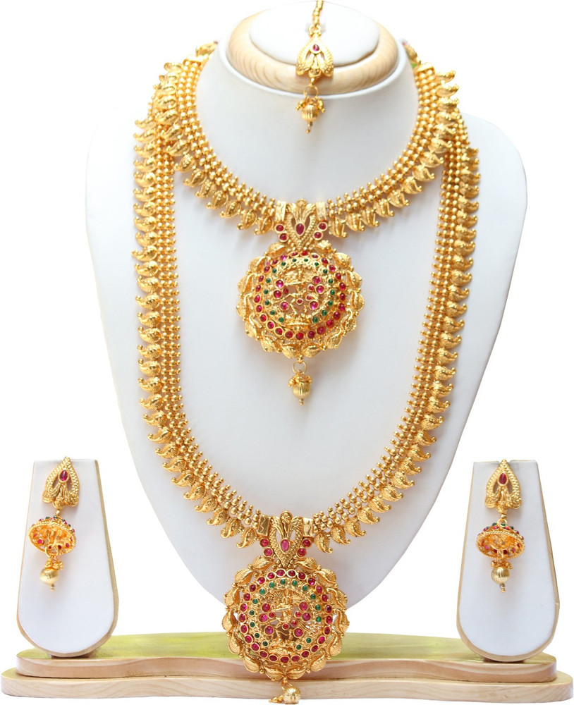Ethnicking Alloy Gold Jewellery Set Price in India Buy Ethnicking Alloy Gold Jewellery Set Online at Best Prices in India Flipkart
