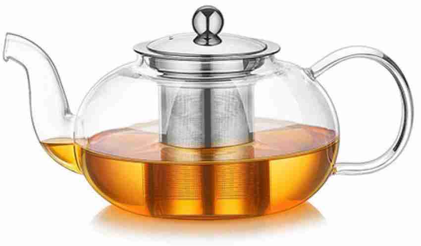 Buy Glass Teapot With Infuser Tea Kettle Floral Tea Pot Daisies Teapot for  Women Hostess Gift Online in India 