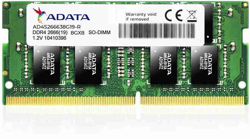 ADATA Premier 2666 Mhz SO-DIMM Memory Module SDRAM DDR4 8 GB (Dual  