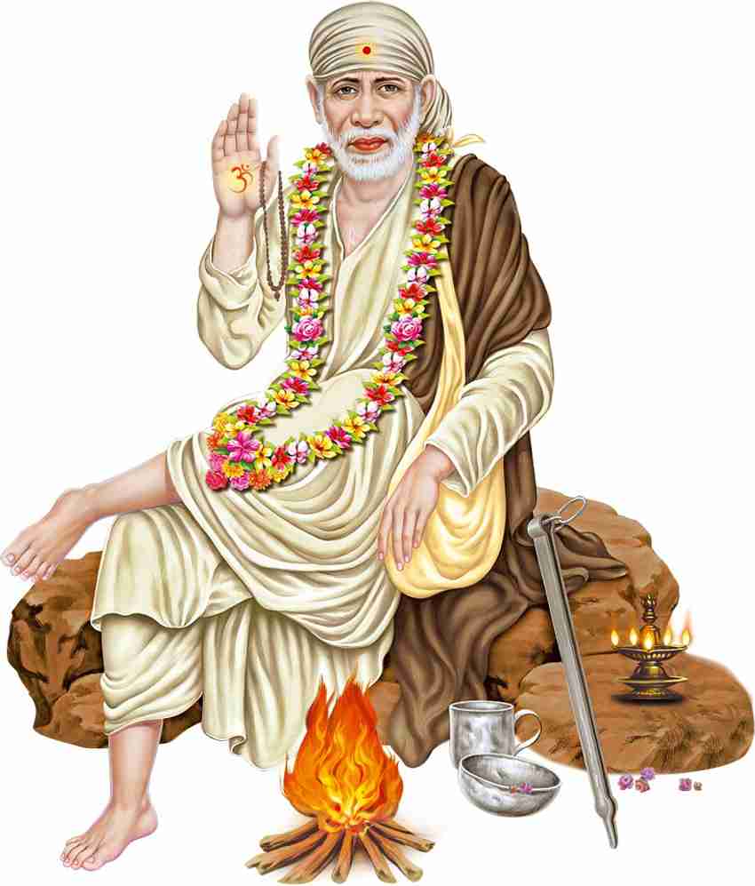 god & god's 38 cm Sai Baba Modern Art 134 Self Adhesive Sticker ...