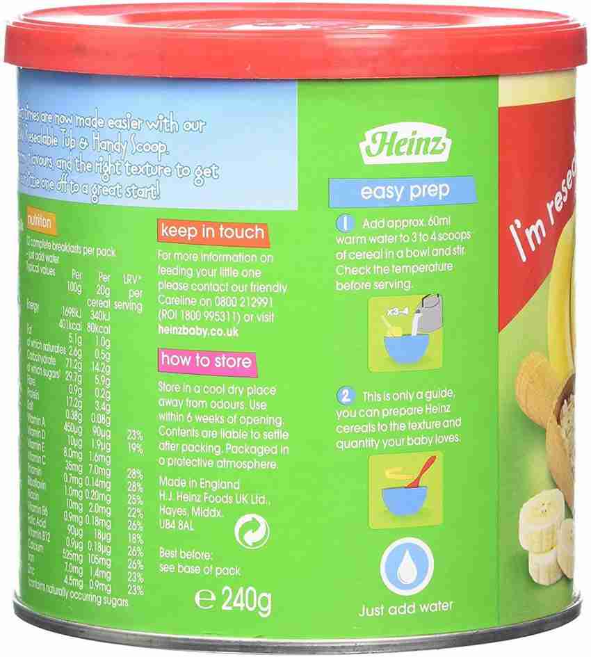 Heinz sunrise banana hotsell porridge