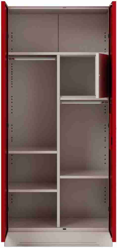 GODREJ INTERIO Slimline Fantasia 2 Door Steel Almirah with 4 Shelves in  Dark Wood : : Home & Kitchen