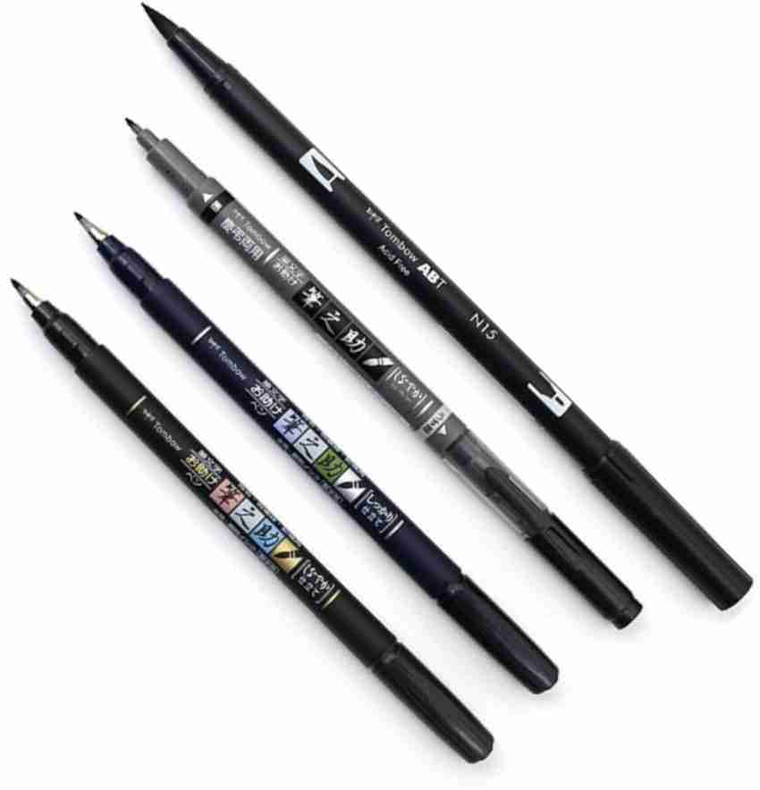 Tombow Fudenosuke Pen Combo - Hard (GCD-111), Soft (GCD-112), Dual Brush(GCD-121)  and Dual Pen Black (N15) Marker Ink - Buy Tombow Fudenosuke Pen Combo - Hard  (GCD-111), Soft (GCD-112), Dual Brush(GCD-121) and