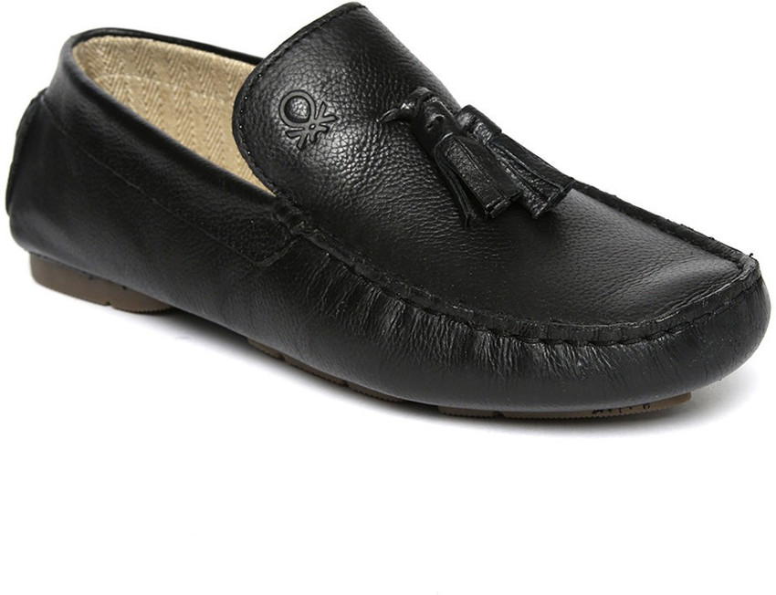 United colors of benetton men's leather loafers and moccasins sales