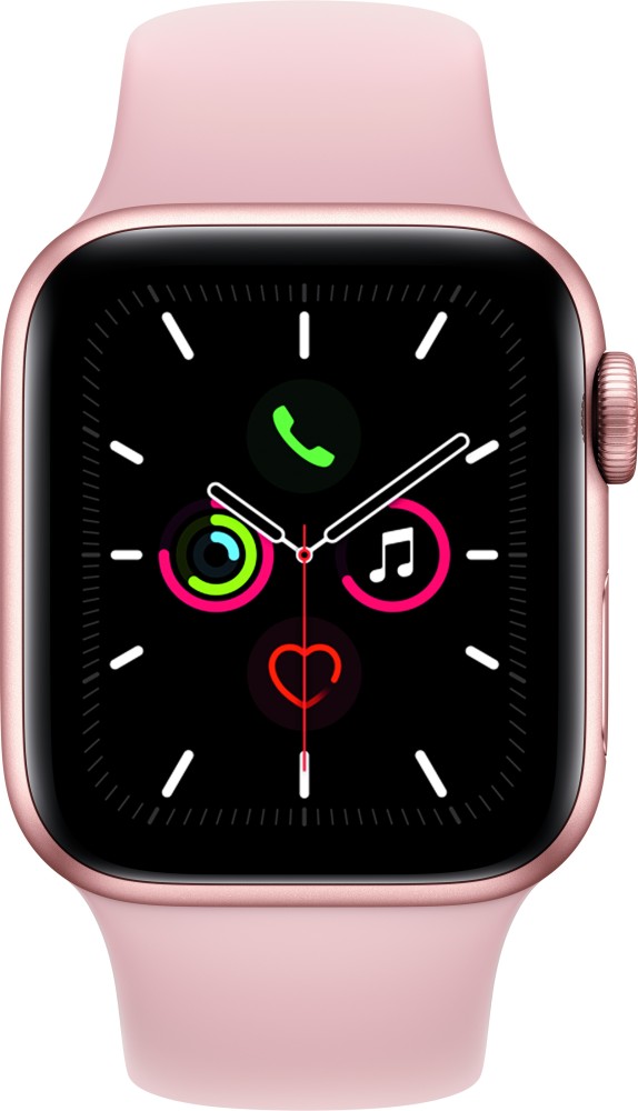 Apple Watch Series 5 (GPS, 40MM) - Gold Aluminum Case with Pink Sand Sport  Band (Renewed)