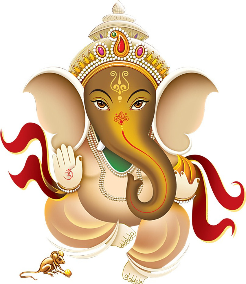 god & god's 48 cm Modern Art God Ganesha 242 Self Adhesive Sticker ...