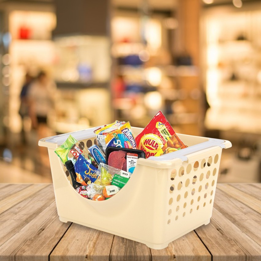 Vegetable Storage Plastic Stacking Basket Stackable Kitchen Fruit Stacker  Rack