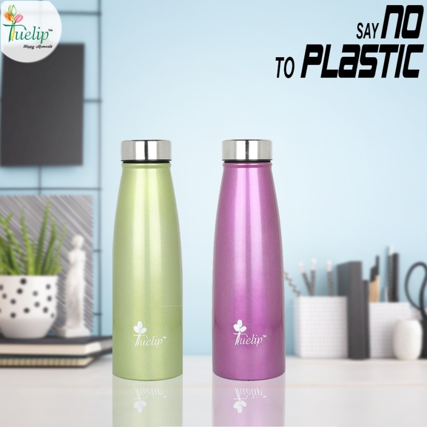 Tuelip Combo Of 2 Stainless Steel Water Bottle For School  Going Kids Girls & Boys,College 650 ml Water Bottles - School Water Bottle