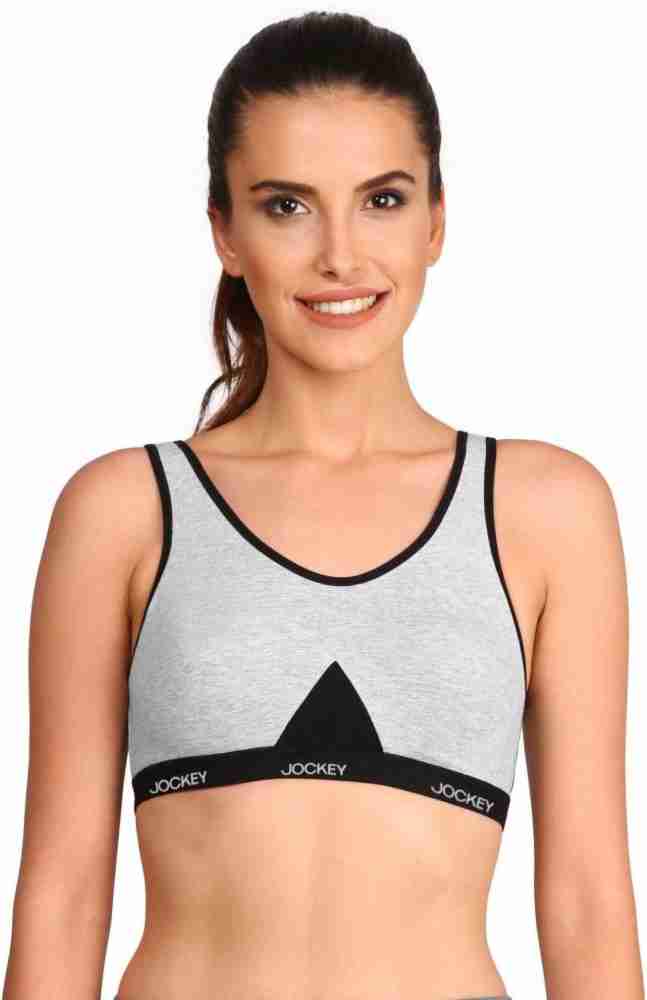 Jockey Women's Cotton Elastane Stretch Full Coverage Sports Bra 1376 –  Online Shopping site in India