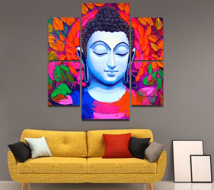 Buy Oil Paint Buddha Canvas Painting (24 x 36 Inch, Blue) Online in India  at Best Price - Modern Wall Arts - Home Decor - Furniture - Wooden Street  Product