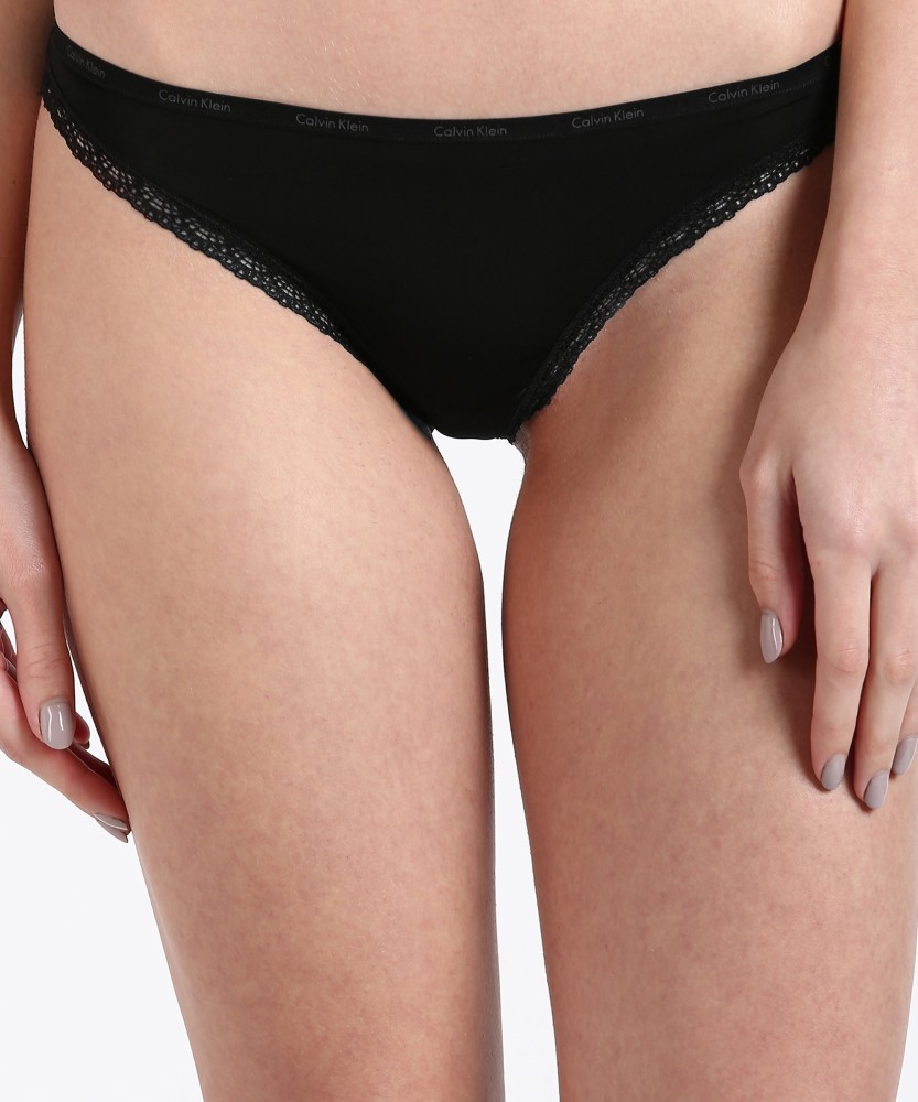 Calvin Klein Underwear Women Thong Black Panty - Buy Calvin Klein Underwear  Women Thong Black Panty Online at Best Prices in India