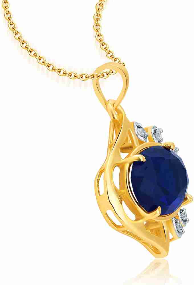 JUMBO YELLOW GOLD DIAMOND LETTER & NUMBER PENDANT [blue sapphire & tsa –  Boochier