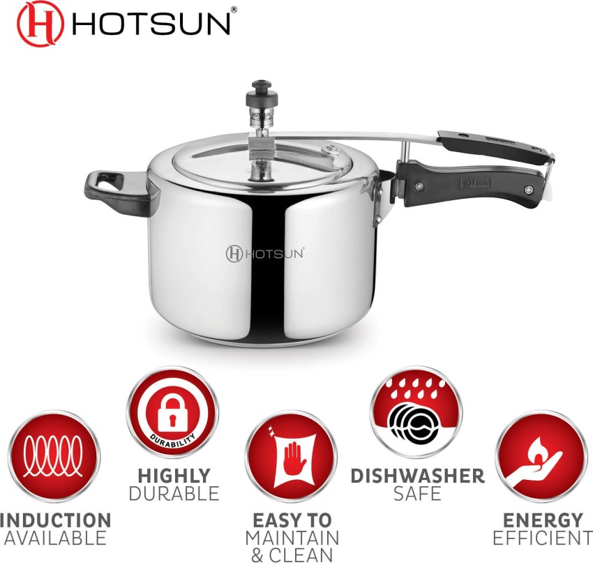 Hawkins Stainless Steel Induction Compatible Inner Lid Pressure Cooker, 4  Litre, Silver (Hss40), 4 Liter