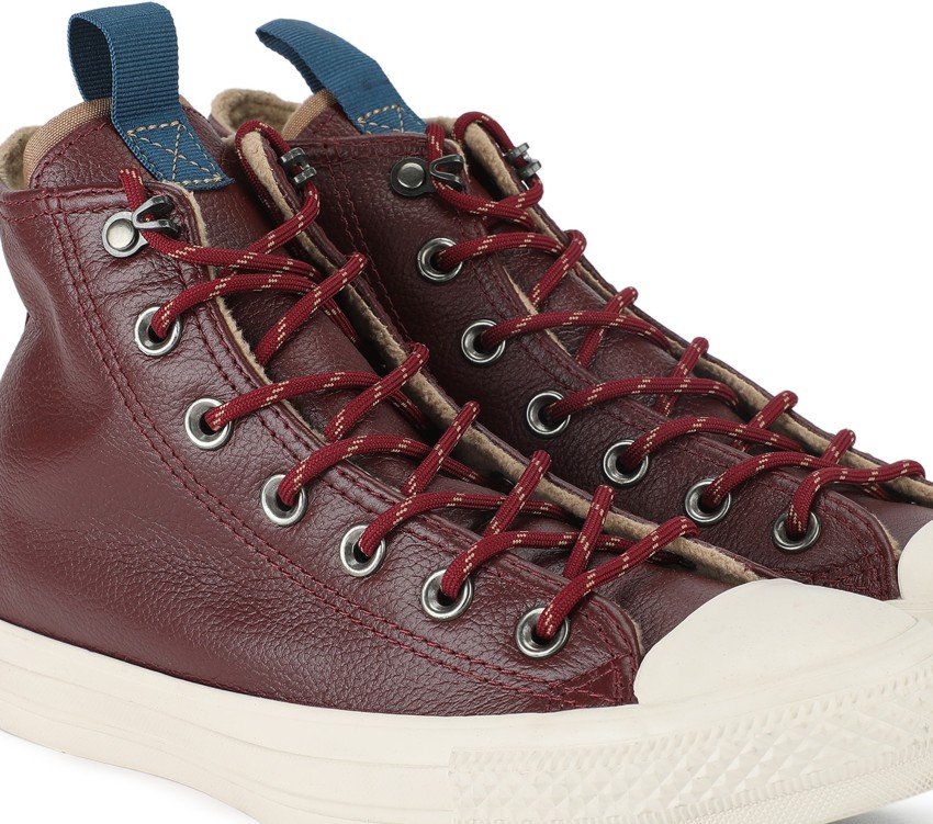 Mens burgundy converse high on sale tops