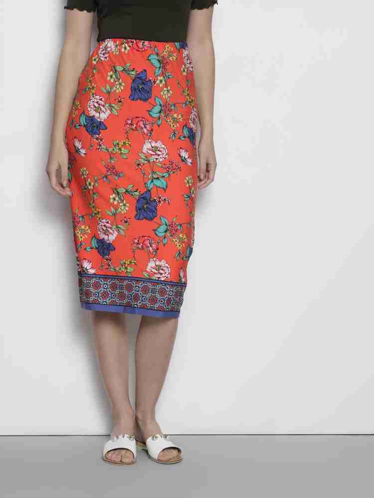 DOROTHY PERKINS Floral Print Women Pencil Orange Skirt Buy