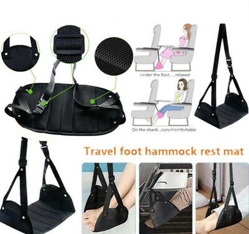 Heel & Feet Hammock Foot Rest ,Best Under Desk Foot Hammock & Airplane  Footrest, Comfortable Memory Foam Desk Foot Rest, for Home, Office & Travel  Accessory 
